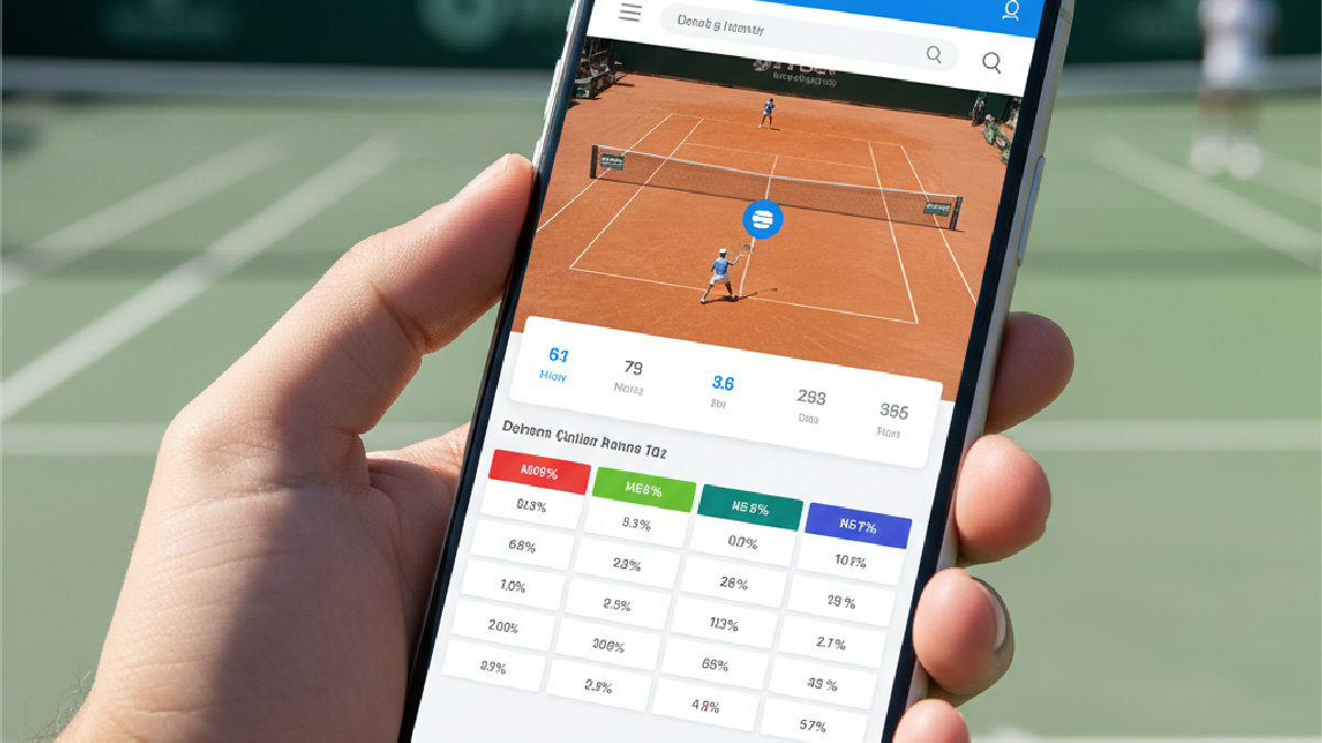 Jetbet tenis bahisleri seçeneklerini gösteren mobil arayüz.